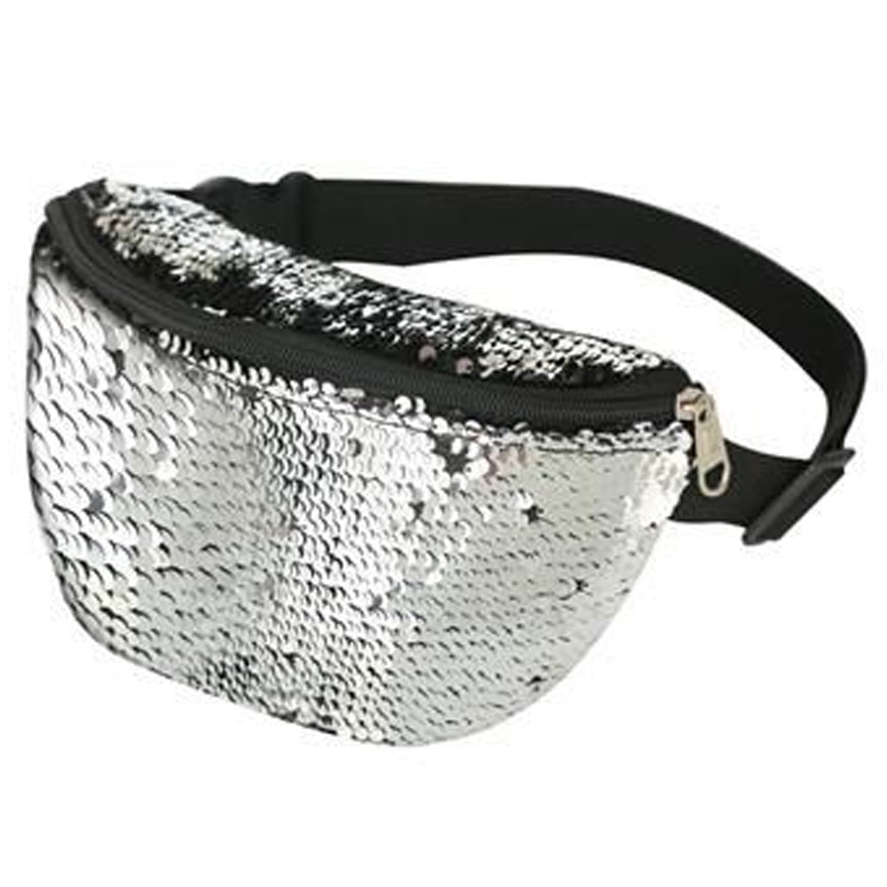 Festival Bumbag - Silver Sequins