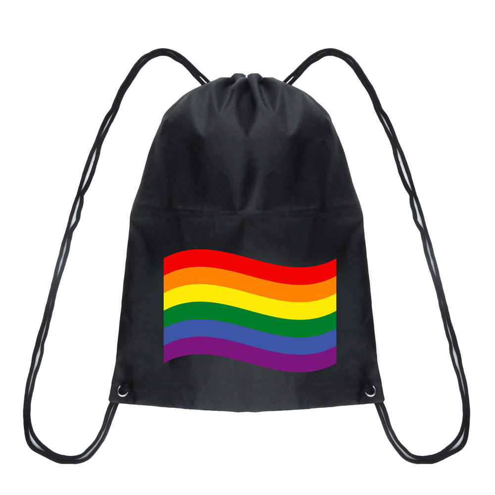 Drawstring Bag Wavy Gay Pride Flag