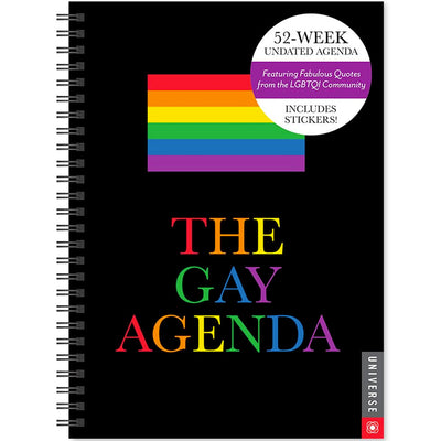 Gay Agenda - 52 Week Undated Agenda Book (Includes Stickers)