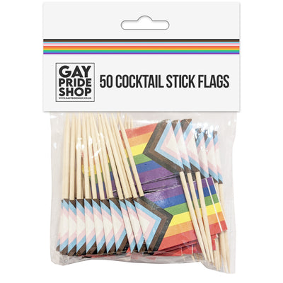 Progress Pride Flag Cocktail/Toothpick Flags