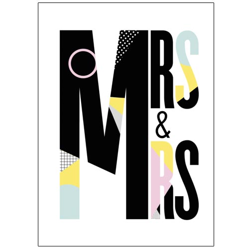 Mrs And Mrs Lesbian Wedding Card Uk