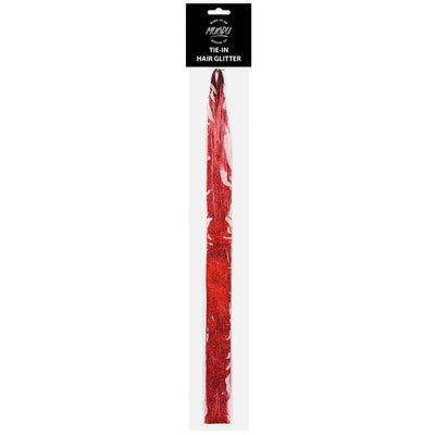 MUOBU Tie-In Holographic Hair Glitter Tinsel - Red