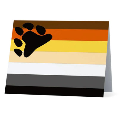 Flag Card Bear Pride Flag - Greetings Card