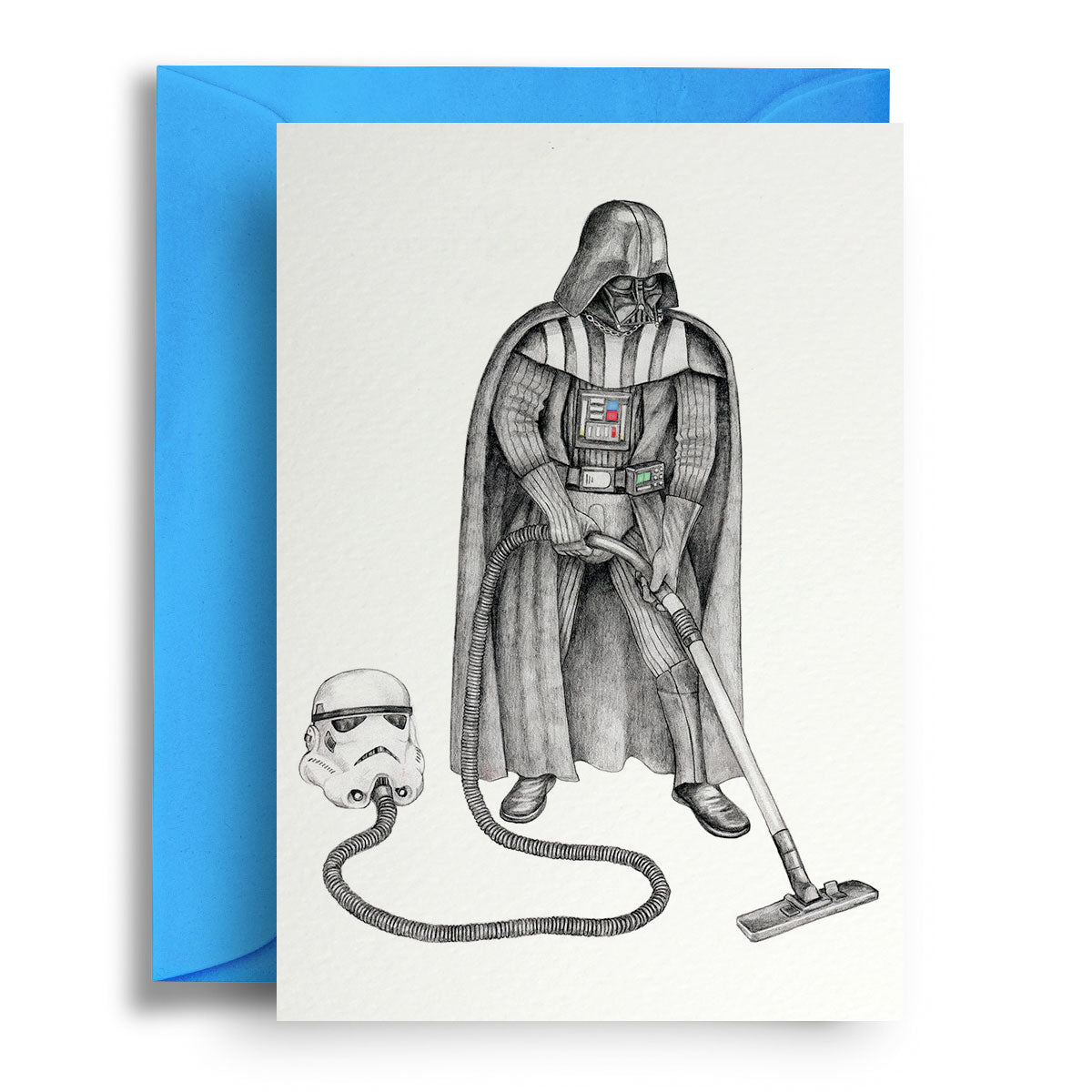 Darth Vader Hoovering - Greetings Card – www.gayprideshop.co.uk