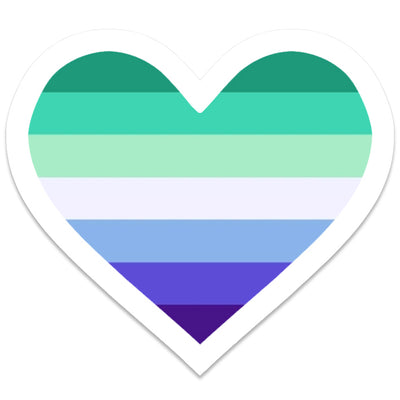 Gay Male / MLM (Men Loving Men) Heart Vinyl Waterproof Sticker