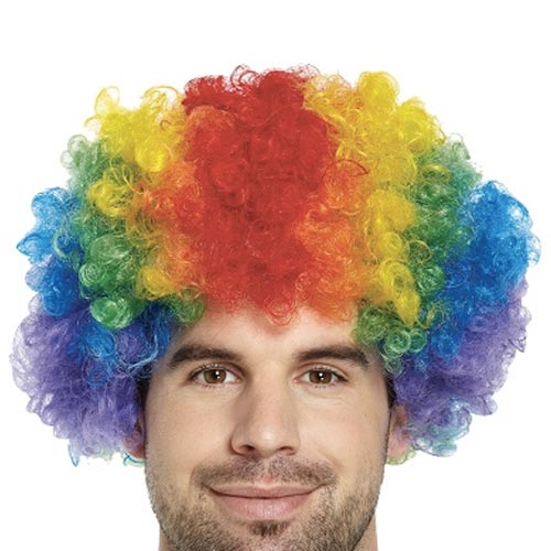 Gay Pride Rainbow Clown Style Wig www.gayprideshop