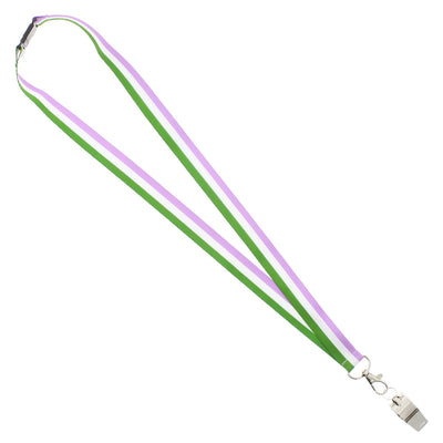 Genderqueer Flag Lanyard And Whistle