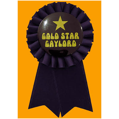 Big Badge Card - Gold Star Gaylord Greetings Card