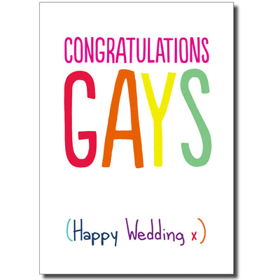 Congratulations Gays Happy Wedding - Lesbian Wedding Card