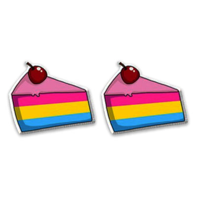 Pansexual Cake Stud Earrings