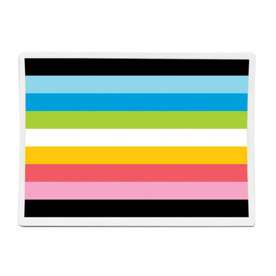 Queer Pride Flag Rectangle Vinyl Waterproof Sticker
