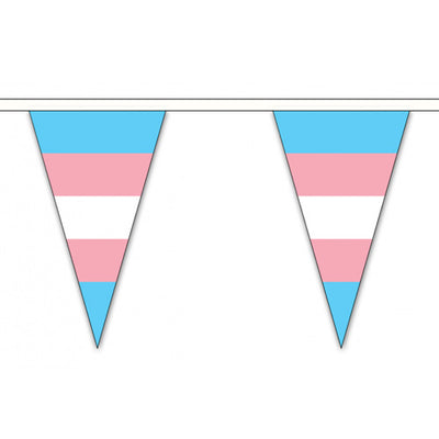 Transgender Flag Cloth Bunting Small (20m x 54 flags)