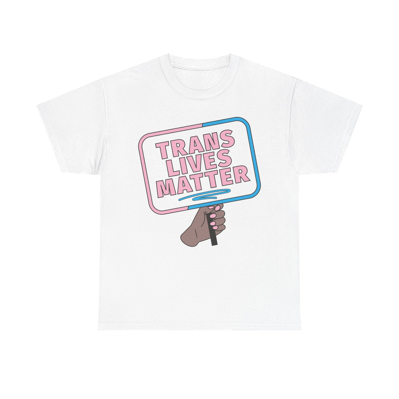 Trans Lives Matter - Gender Neutral Heavy Cotton T-Shirt White