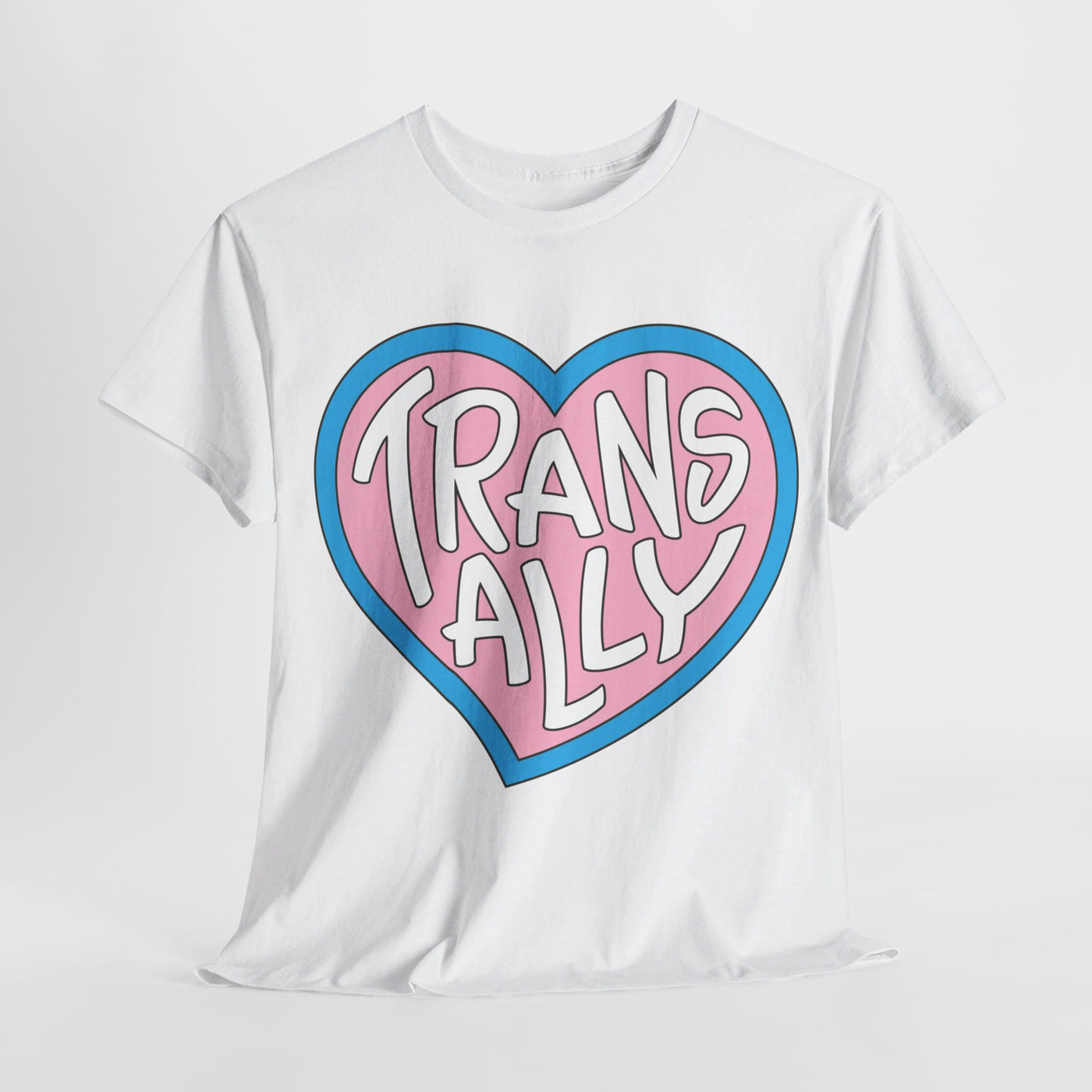 Trans Ally - Gender Neutral Heavy Cotton T-Shirt White