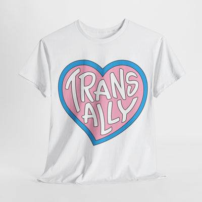 Trans Ally - Gender Neutral Heavy Cotton T-Shirt White