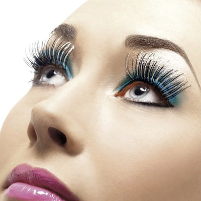 Fever Eyelashes Black & Silver Glitter 21112