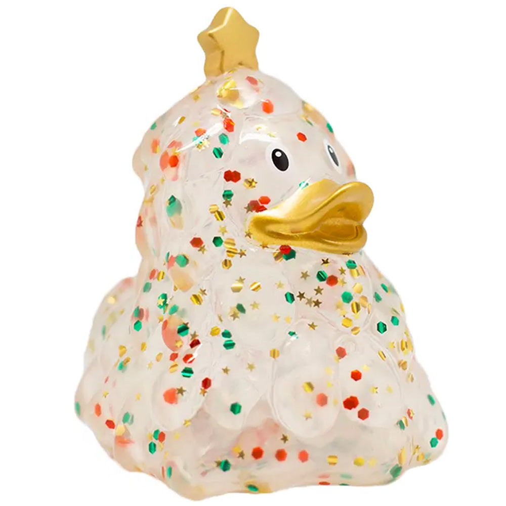 Lilalu Rubber Duck - Christmas Tree (Multi Coloured Glitter) (#2375)