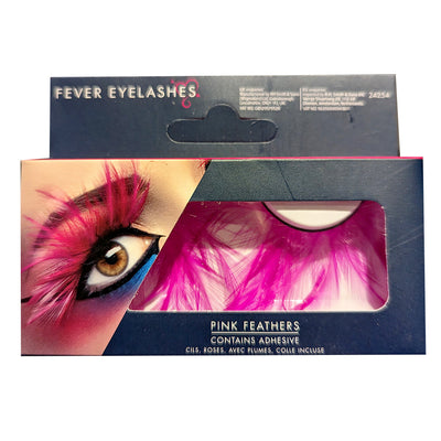 Fever Eyelashes Pink Feathers 24254