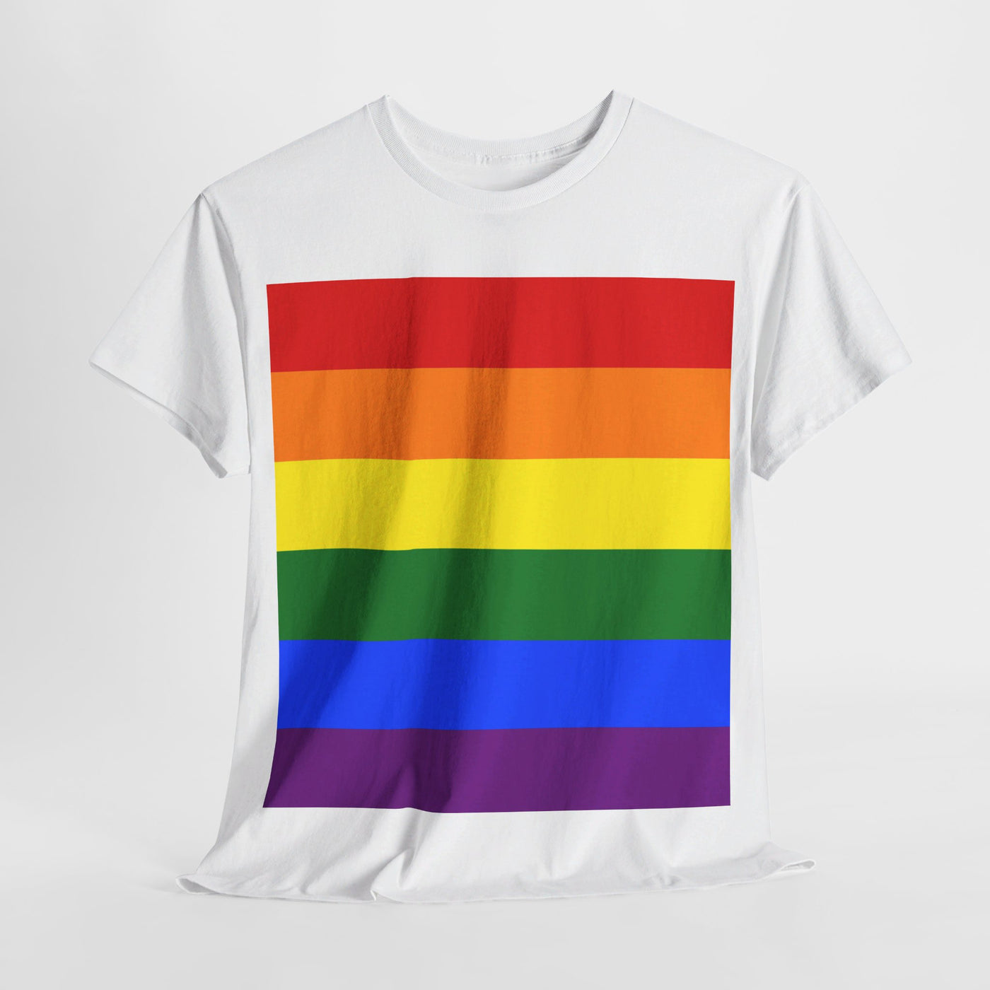 Gay Pride Rainbow - Gender Neutral Heavy Cotton T-Shirt White