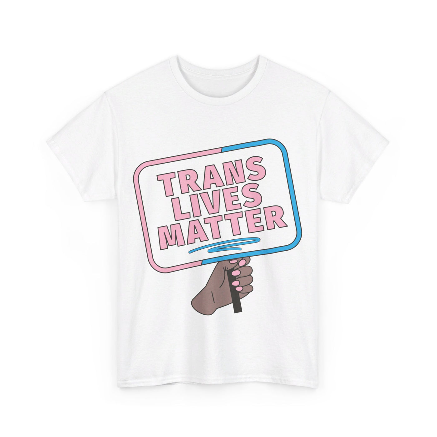 Trans Lives Matter - Gender Neutral Heavy Cotton T-Shirt White