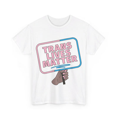 Trans Lives Matter - Gender Neutral Heavy Cotton T-Shirt White