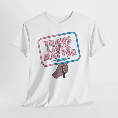 Trans Lives Matter - Gender Neutral Heavy Cotton T-Shirt White