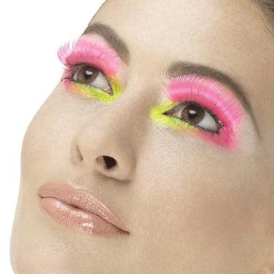 Smiffys 80s Neon Pink Party Eyerlashes 48081