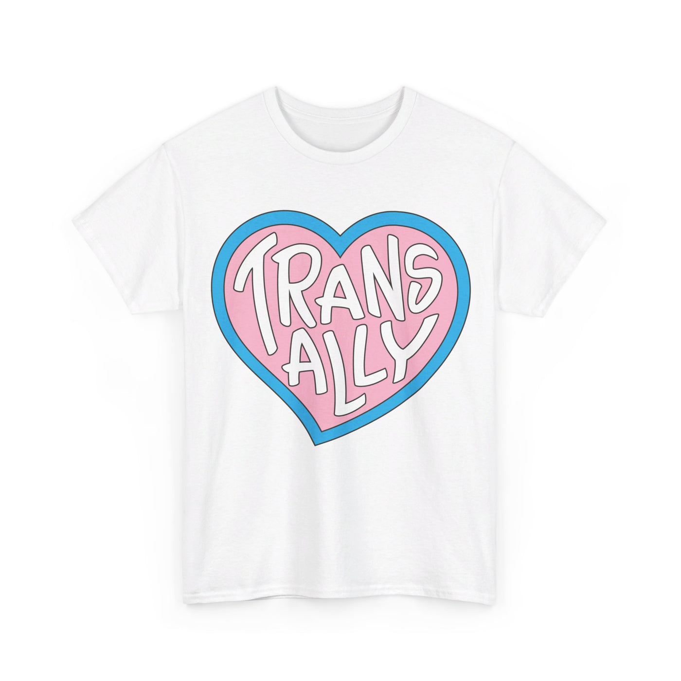 Trans Ally - Gender Neutral Heavy Cotton T-Shirt White