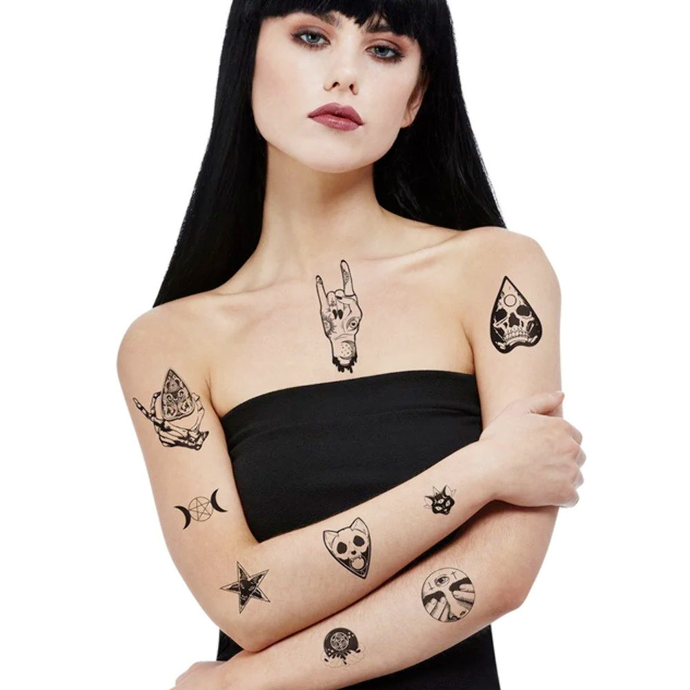 Smiffys Halloween Icons Temporary Tattoos 68021