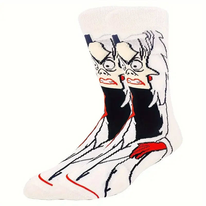 Horror & Movie Socks - Cruella de Vil (One Size Gender Neutral)