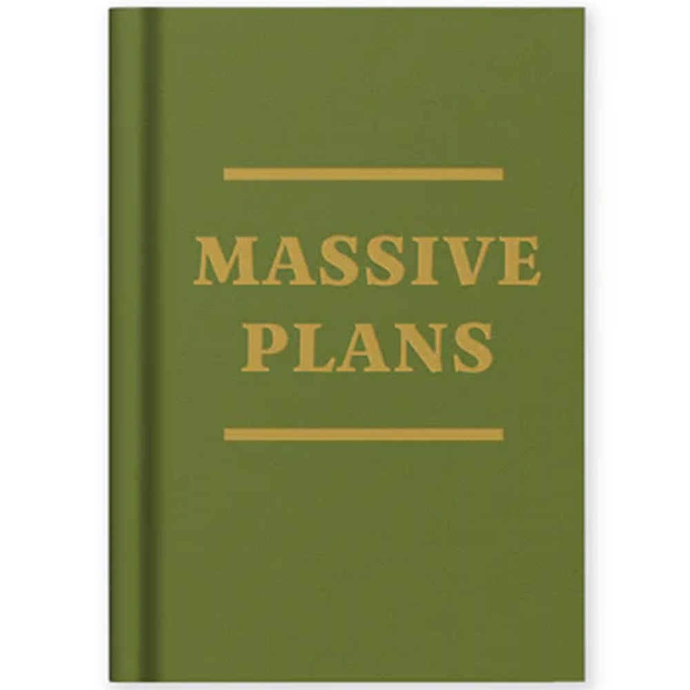 Mini A7 Fabric Hardback Notebook - Massive Plans