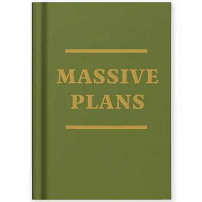 Mini A7 Fabric Hardback Notebook - Massive Plans