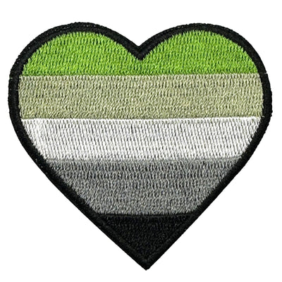 Aromantic Heart Embroidered Iron-On Patch