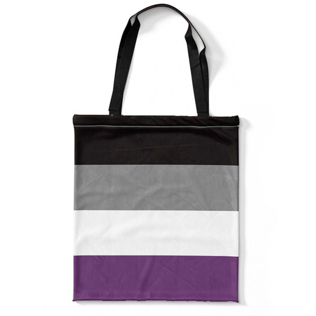 Asexual Canvas Tote Bag With Zipper