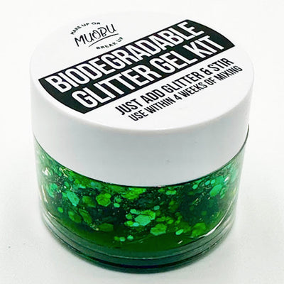 Biodegradable Glitter Gel - Holographic Emerald Green (Chunky Mix BioEmerald)