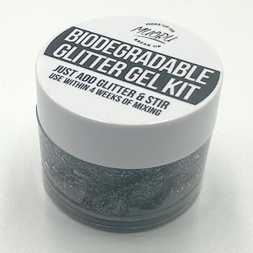 Biodegradable Glitter Gel - Holographic Graphite (Fine Glitter)