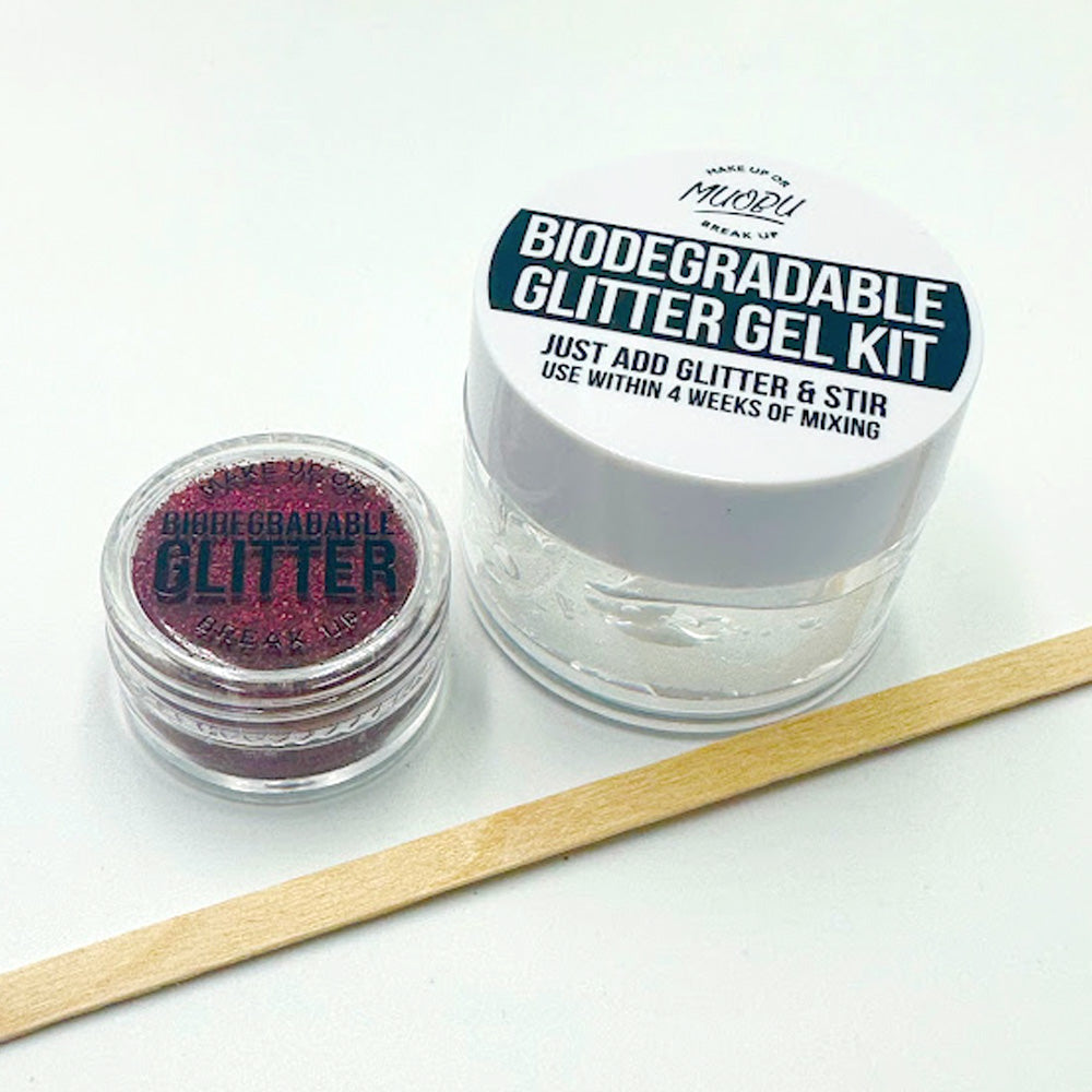 Biodegradable Glitter Gel - Holographic Red (Fine Glitter)