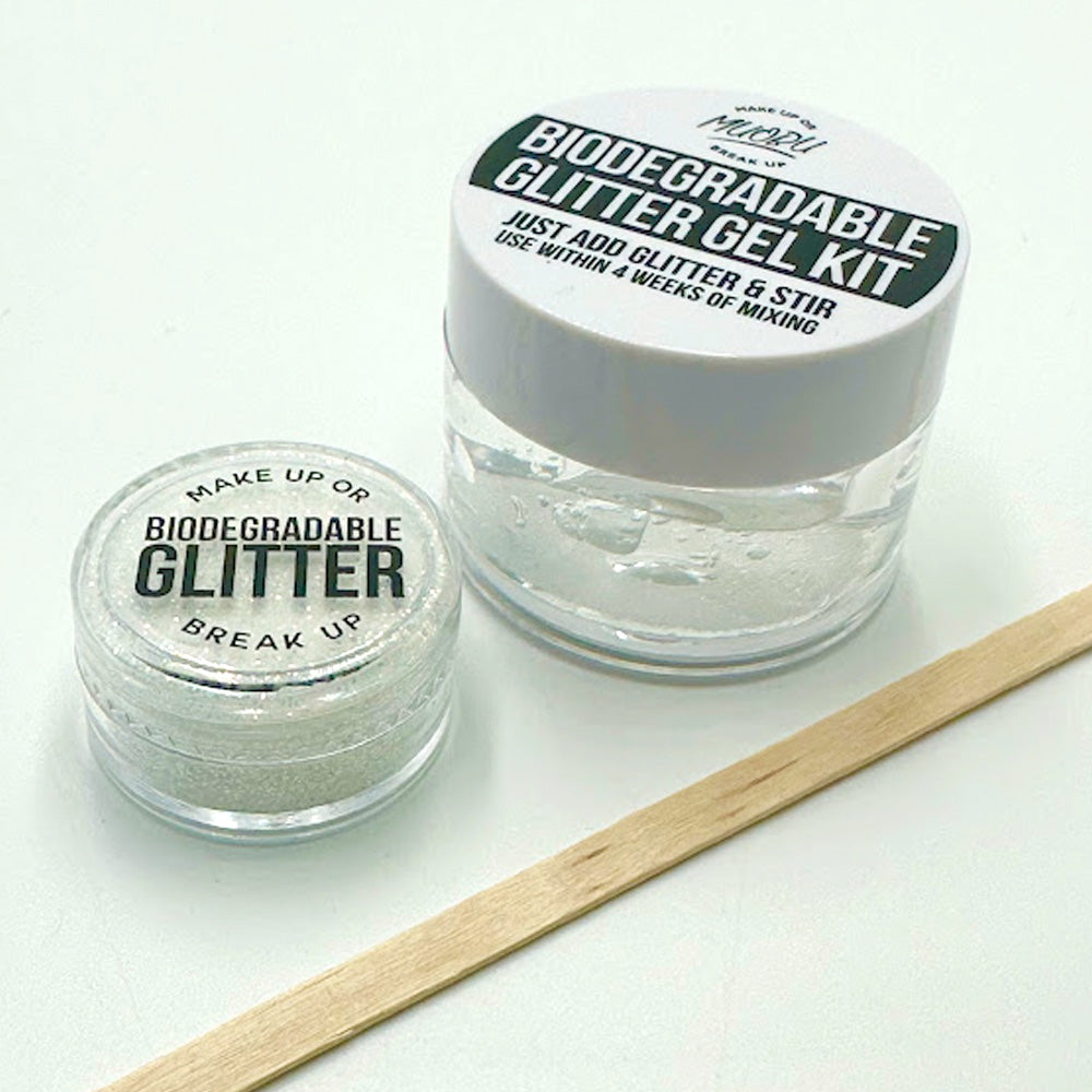 Biodegradable Glitter Gel - Iridescent White & Rose Gold (Fine Glitter)