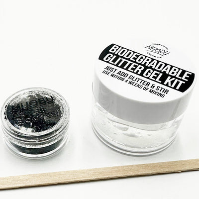 Biodegradable Glitter Gel - Metallic Black (Chunky Mix BioDarkness)