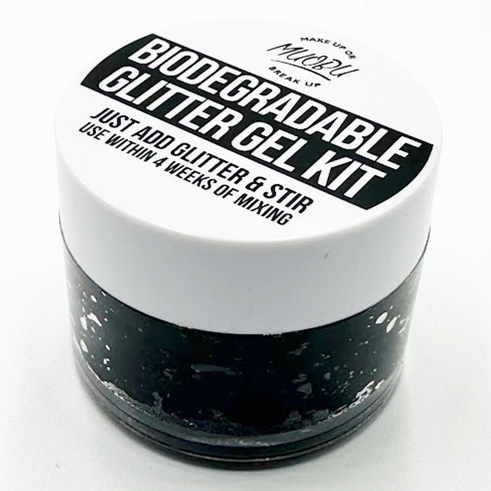 Biodegradable Glitter Gel - Metallic Black (Chunky Mix BioDarkness)