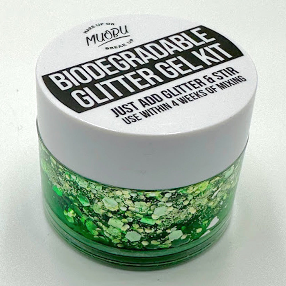 Biodegradable Glitter Gel - Metallic Gold & Green (Chunky Mix BioPineapple)