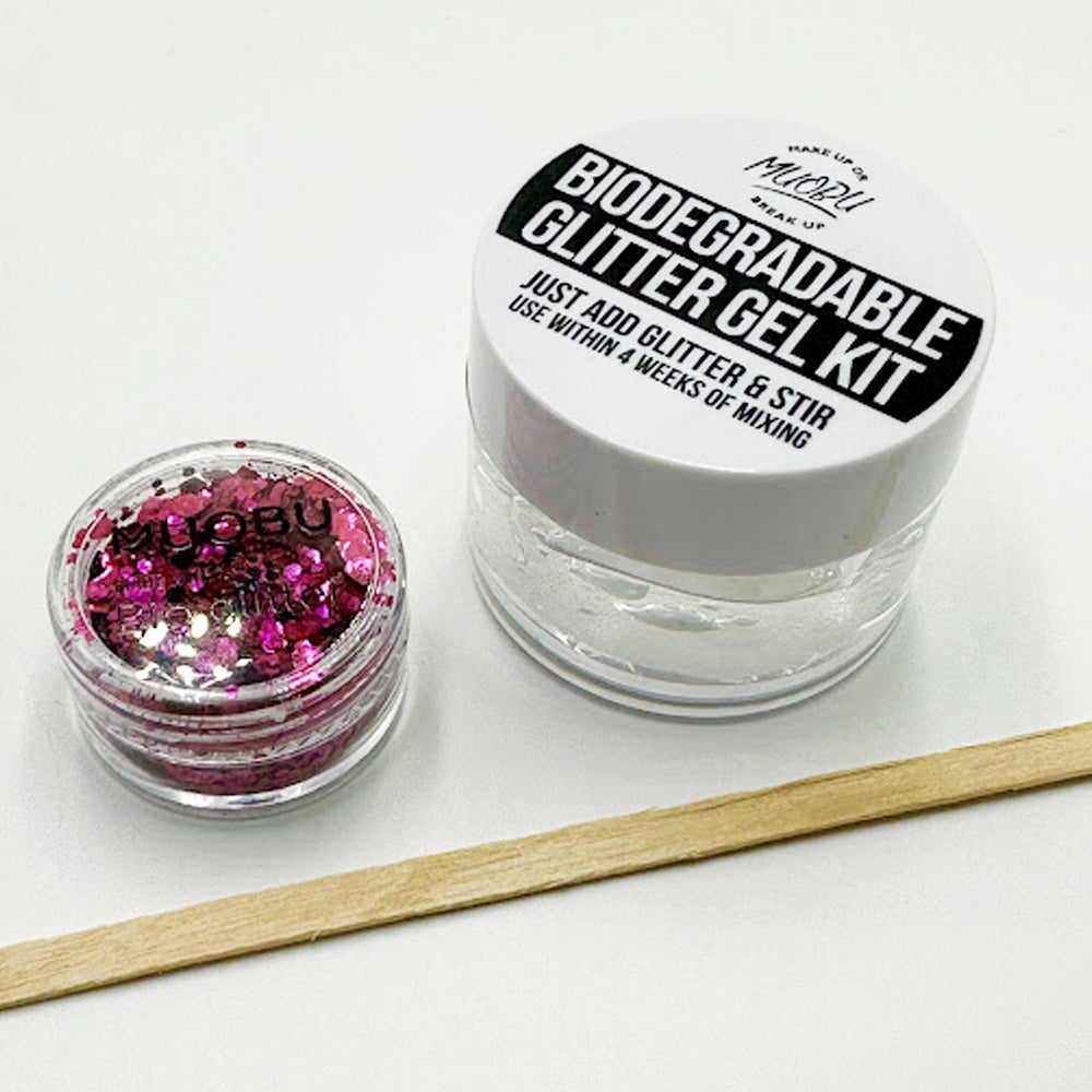 Biodegradable Glitter Gel - Metallic Raspberry (Chunky Mix BioFruity)