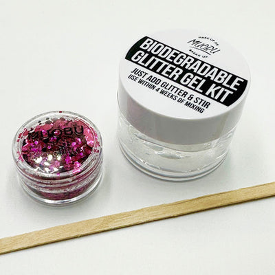 Biodegradable Glitter Gel - Metallic Raspberry (Chunky Mix BioFruity)