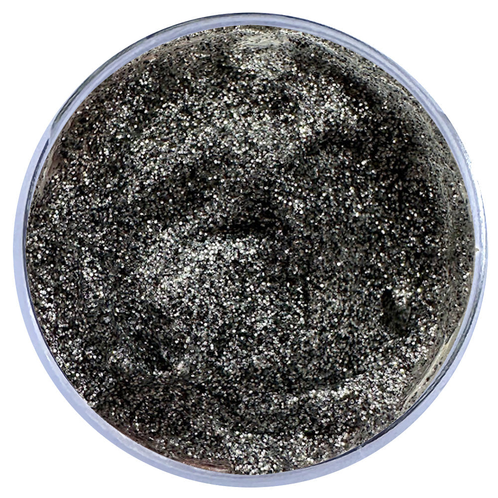 Biodegradable Glitter Gel - Metallic Silver & Black (Fine Glitter)