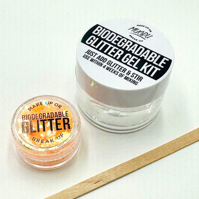 Biodegradable Glitter Gel - UV Tangerine (Chunky Mix)