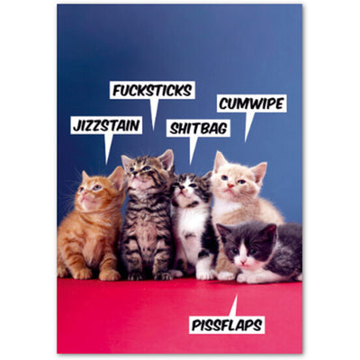 Swearing Cats - Birthday Card