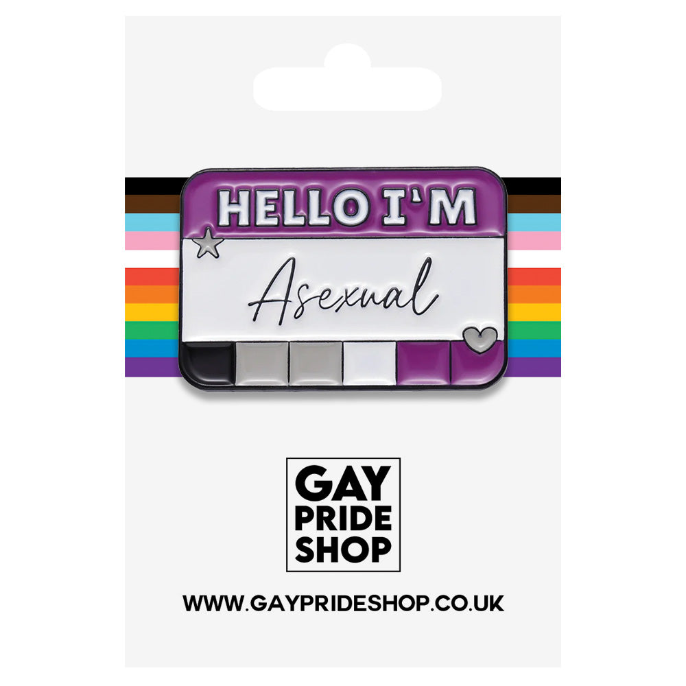 Hello I'm Asexual Metal & Enamel Pin