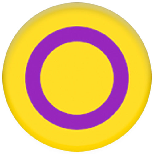 Intersex Pride Flag Yellow/Purple Small Pin Badge