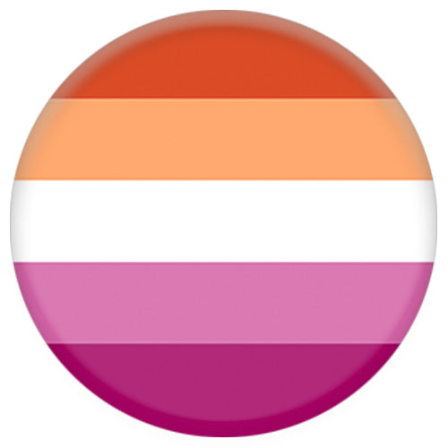 Lesbian Pride (5 Colour Orange/Pink) Flag Small Pin Badge