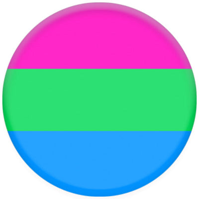 Polysexual Pride Flag Small Pin Badge